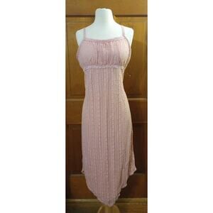 Vtg No Boundries Y2K Babydoll Lace Slip Dress Sz XL 16 Pink Padded Adjustable
